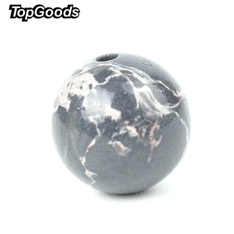 TopGoods натуральный морской осадочный камень бусины темно-серый драгоценный