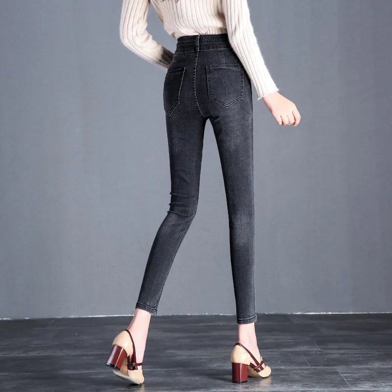 

Cheap wholesale 2018 new autumn winter Hot selling women's fashion casual Denim Pants G239
