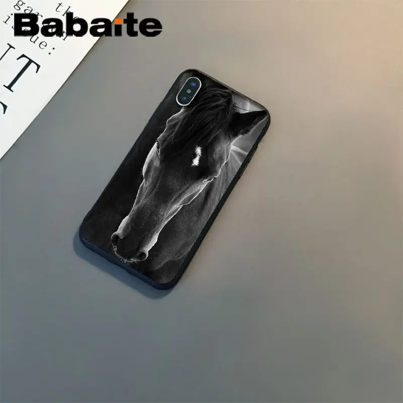 A2 Babaite The Great beauty horse Smart Cover черный мягкий чехол для телефона iPhone 8 7 6 6S Plus 5 5S SE XR X XS MAX Coque Shell - Цвет: A2