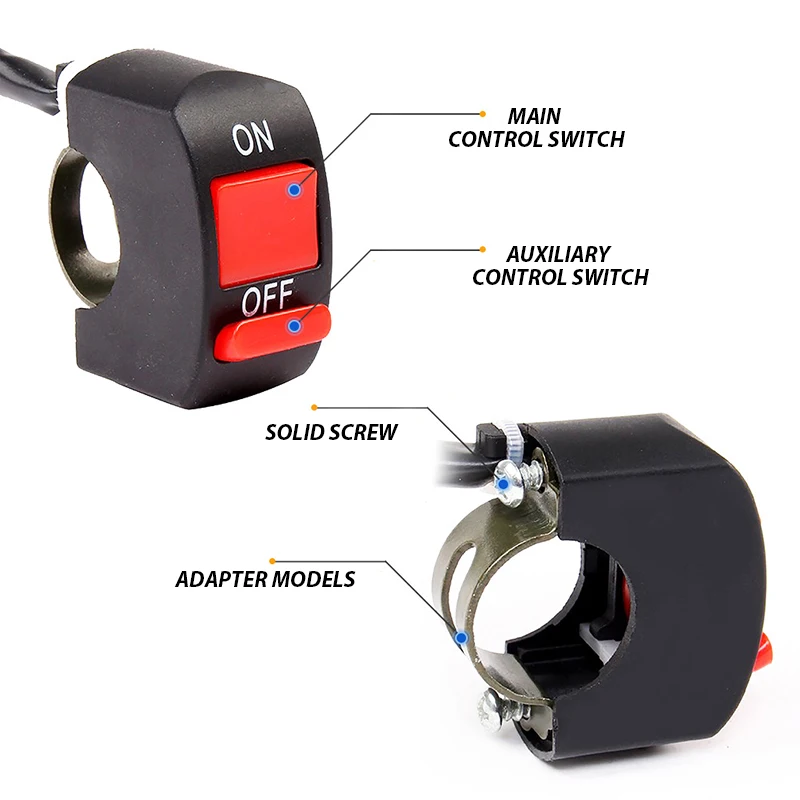 1 шт. мотоциклетный руль переключатель противотуманного Света кнопка включения