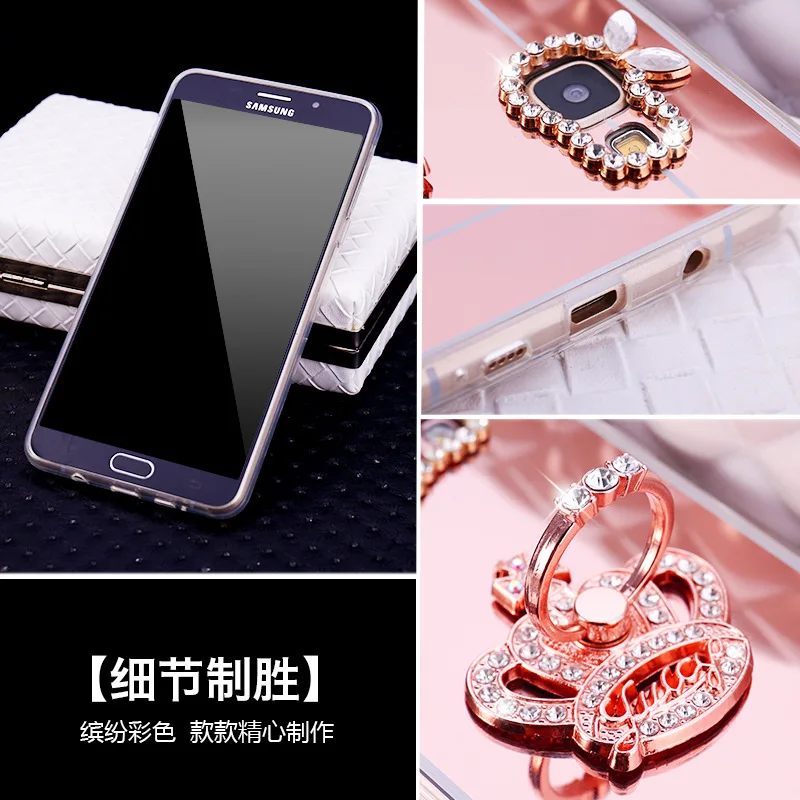 Finger Ring Holder Mirror Case For Samsung Galaxy A3 A5 A7 A8 J3 J5 J7 2016 2017 A520 A720 A320 J720 J520 J320 J510 |