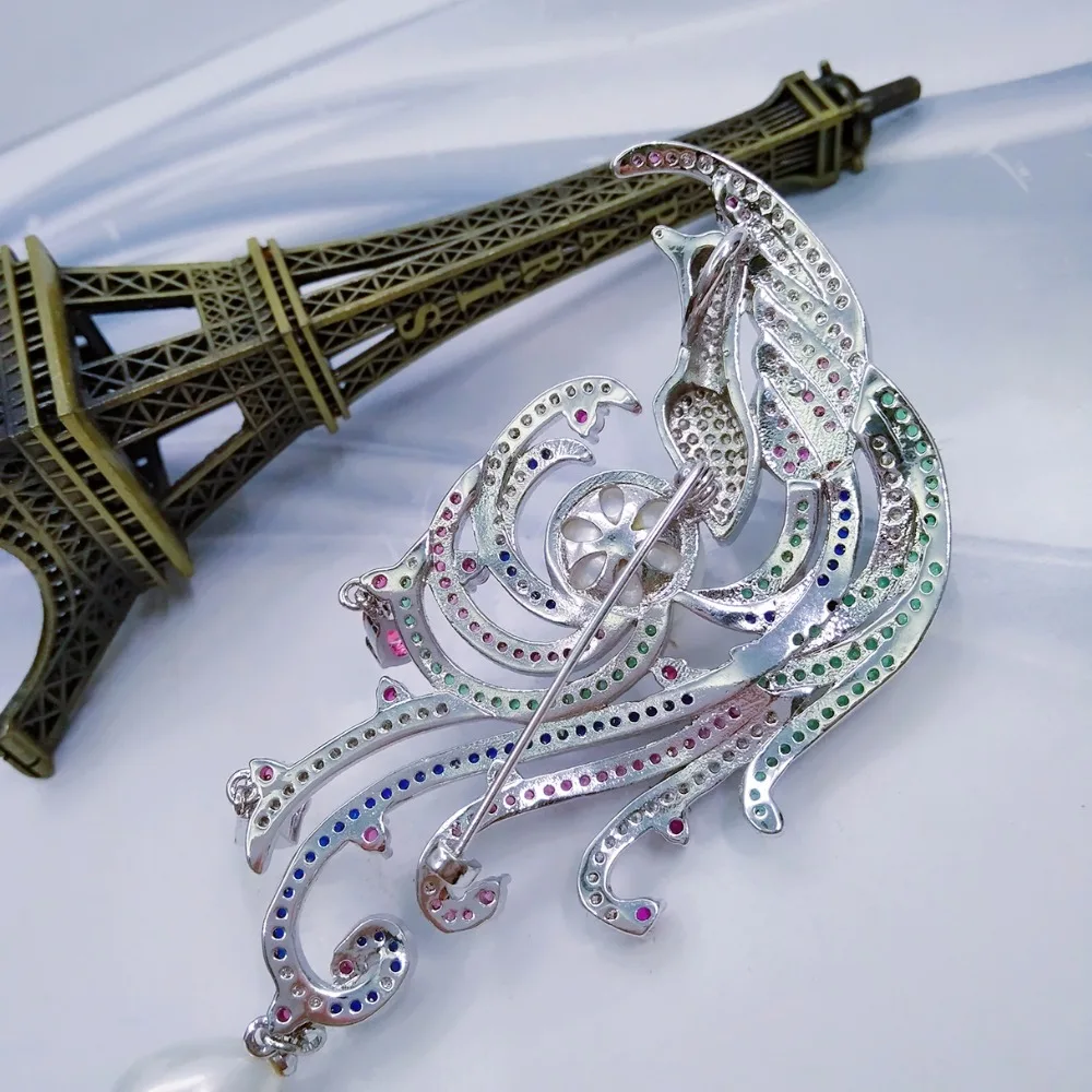 Luxury Bird Brooches For Women 2017 Fashion Colorful Crystal Stone Brooch Scarf Lapel Pins Animal Jewelry for Chirstmas | Украшения и