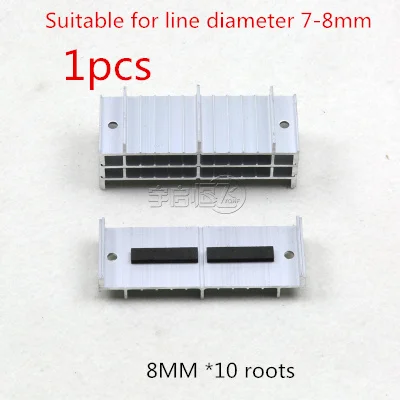 8MM X 10 roots Алюминиевый зажим для управления проводом, кабельные Канальные стяжки, фиксатор, держатель с креплением для компьютерного кабинета, сетевой Кабельный органайзер для хранения - Цвет: 8MM X 10 roots