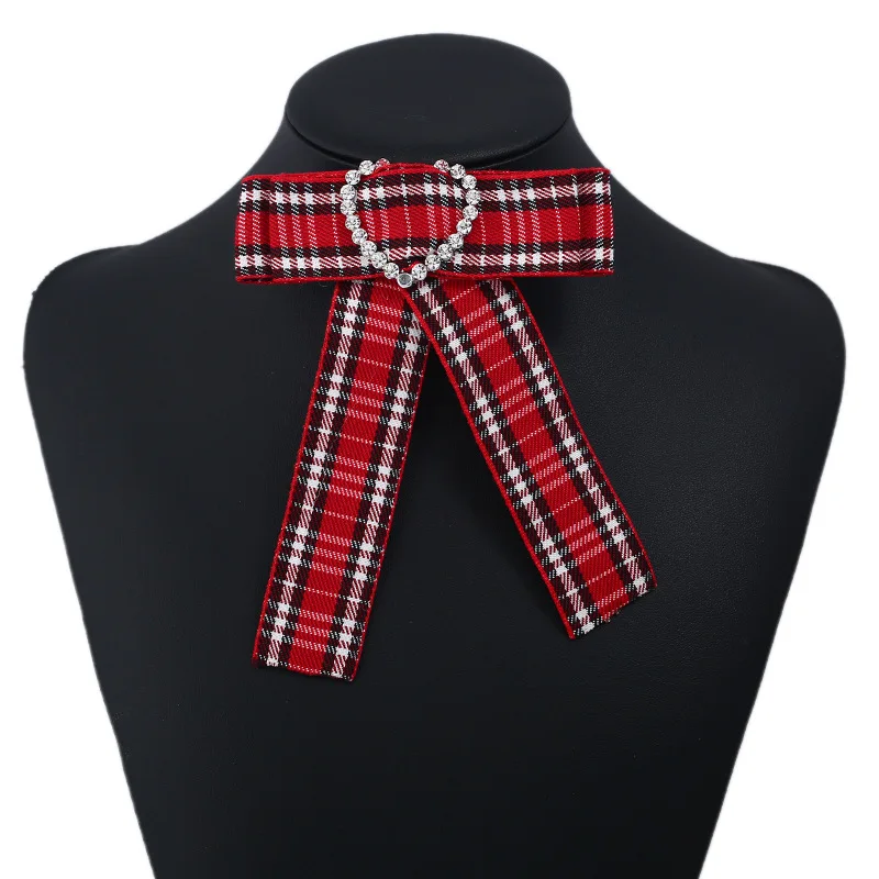 Новинка Европейская классическая клетчатая ткань галстук бабочка сердце