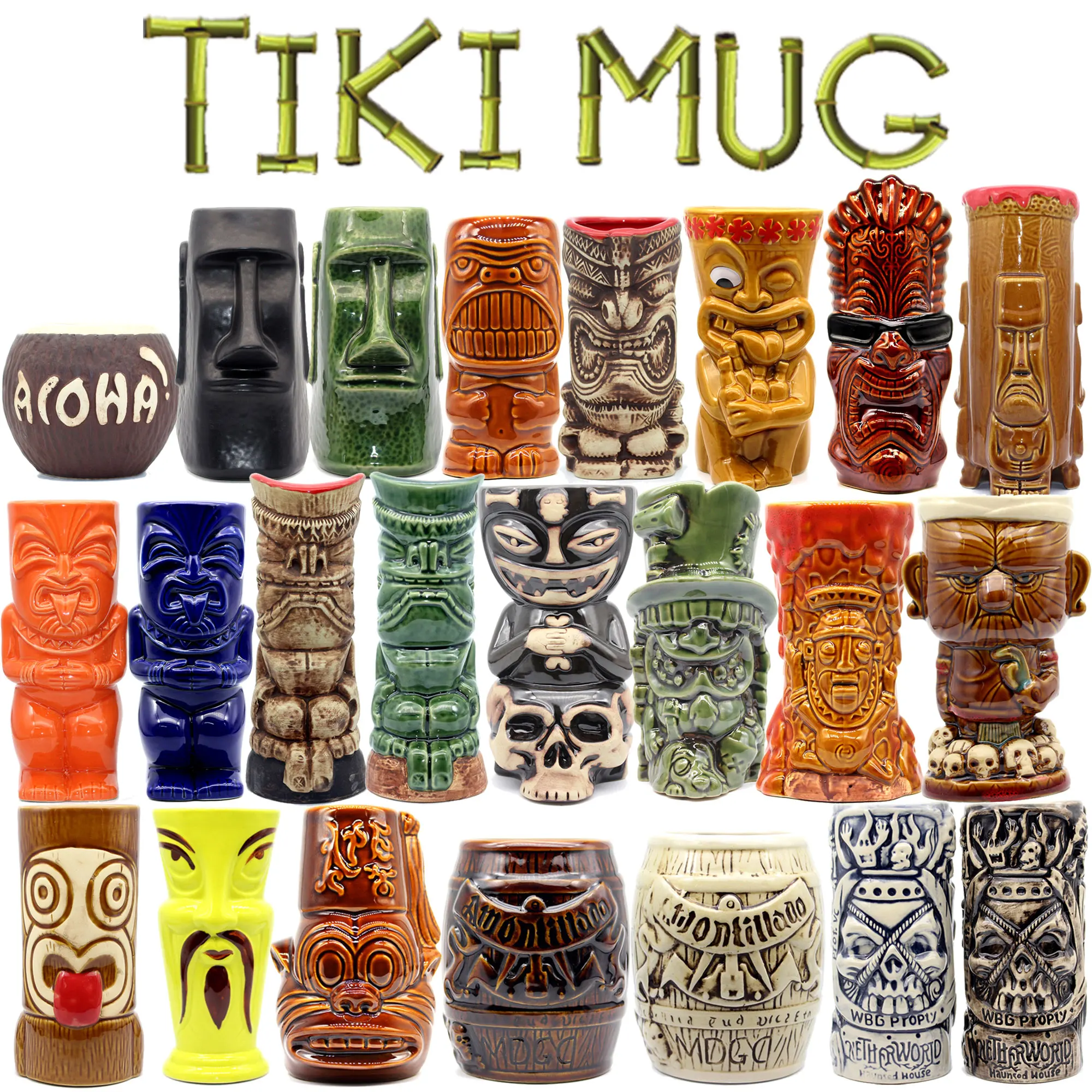 Tiki bar tiki кружка keller гавайский коктейль стеклянные мартини керамические