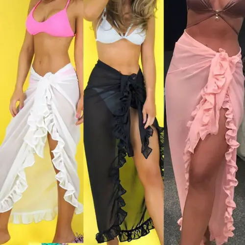 Летняя женская юбка с запахом и оборками в стиле бохо юбки туника неправильной