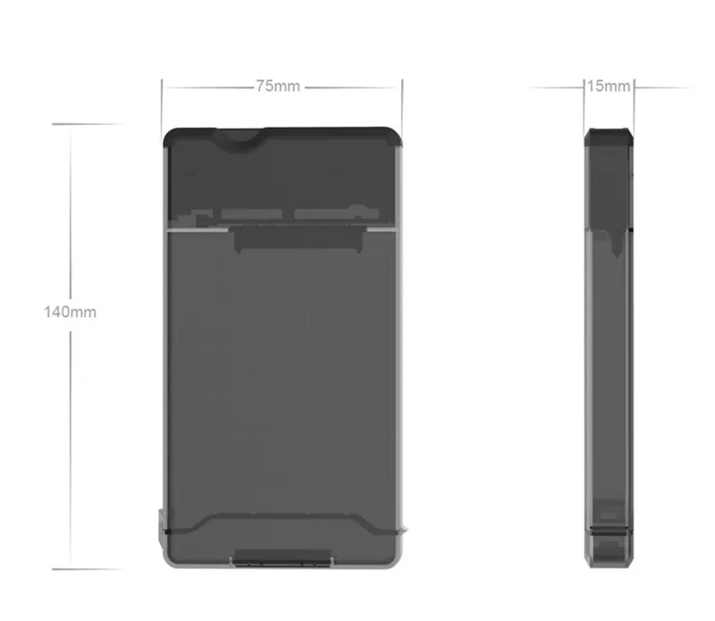 Пластиковые 2 5 дюймов USB 3 0 SATA HDD корпус внешнего корпуса коробки мобильного SSD с