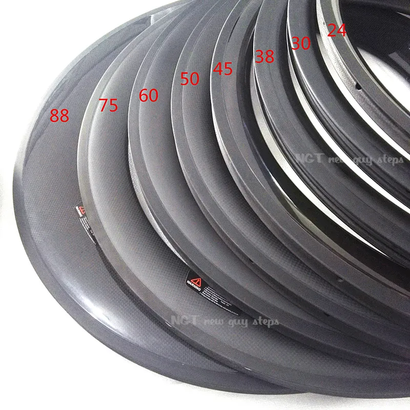 Колеса из углеродного волокна Трубчатые Диски 700C шоссейные велосипедные колеса