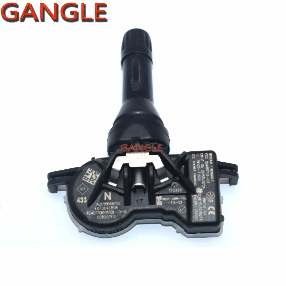 Датчик давления в шинах для 2016 2017 2018 Nissan Armada Qashqai II Leaf Renault TPMS датчик 40700 4CB0B 407003VU0A 433