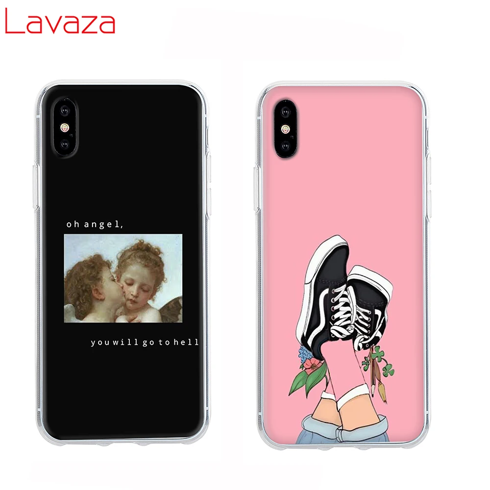 Розовый эстетический жесткий чехол Lavaza для Apple iPhone 6 6s 7 8 Plus X 5 SE XS Max
