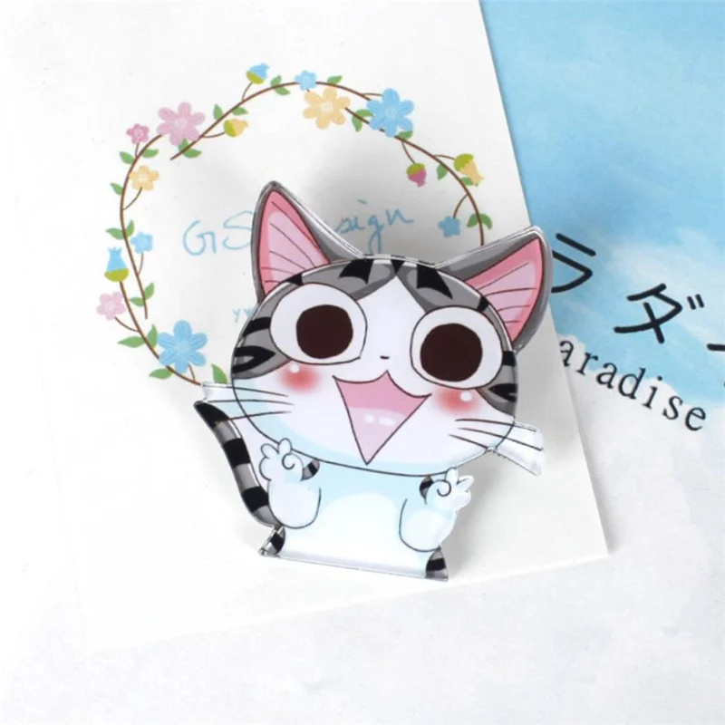 DoreenBeads Pet Серии Акриловые значки японский стиль кошка булавки брошь для футболки воротник брюки джинсы свитер пальто сумка с шарфом Декор - Цвет: 5