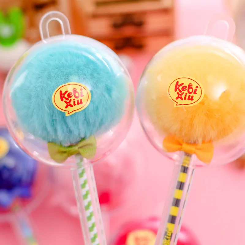 1 шт. милые плюшевые мяч гелевая ручка для школьника записи сувениры Канцелярский