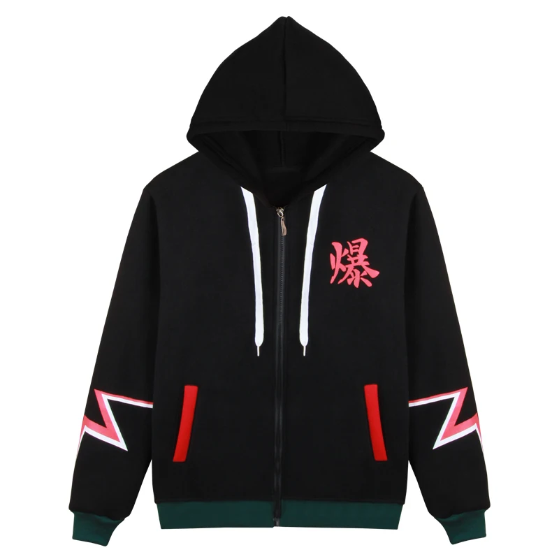 My Hero Academy Bakugou кацуки куртка Аниме пальто Boku no Hero Academy толстовка на молнии Мужская Косплей Костюм Школьная форма