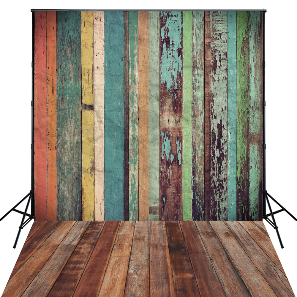 

4X6ft Art Fabric Vintage wood Theme Photo Backdrop for Kids Photo Shoots D7570