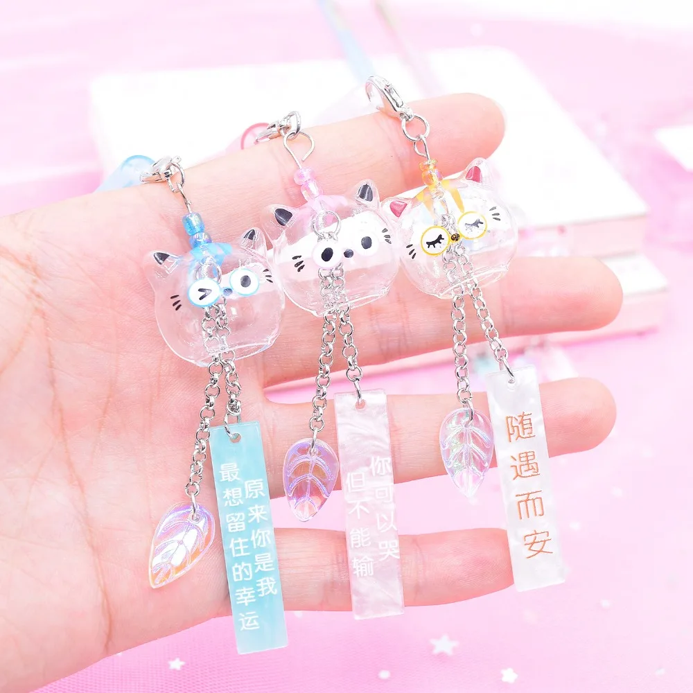 4 шт./лот колокольчики кошачья гелевая ручка Милая подвеска 0 5 мм черные чернила
