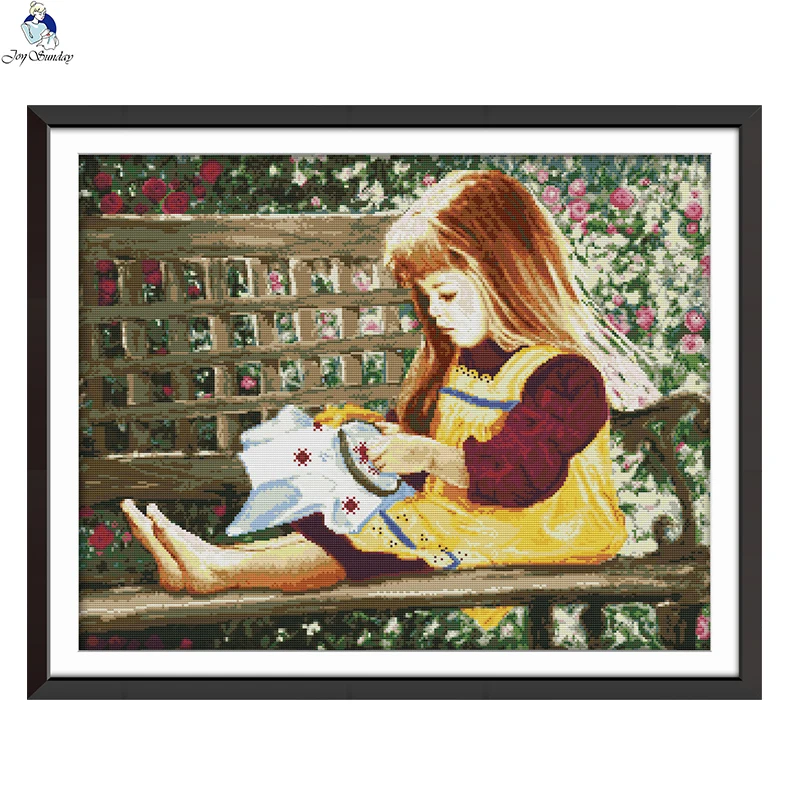 Вышивка крестиком JoySunday наборы вышивка девушка мама ребенок дочь фигурка 14CT 11CT