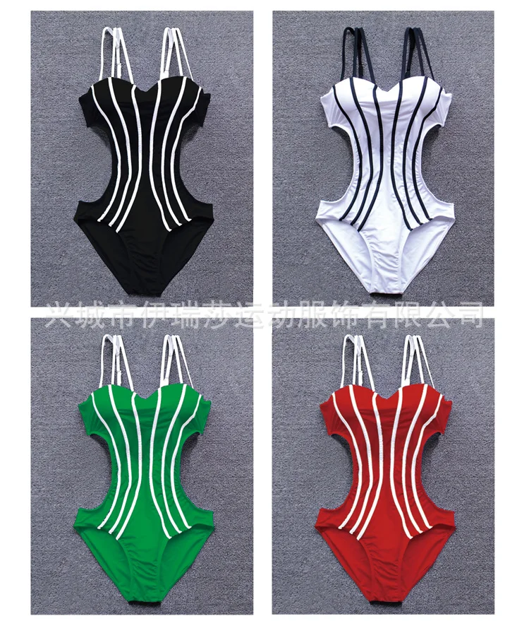 Новинка 2019 женский сплошной купальник в европейском и американском стиле