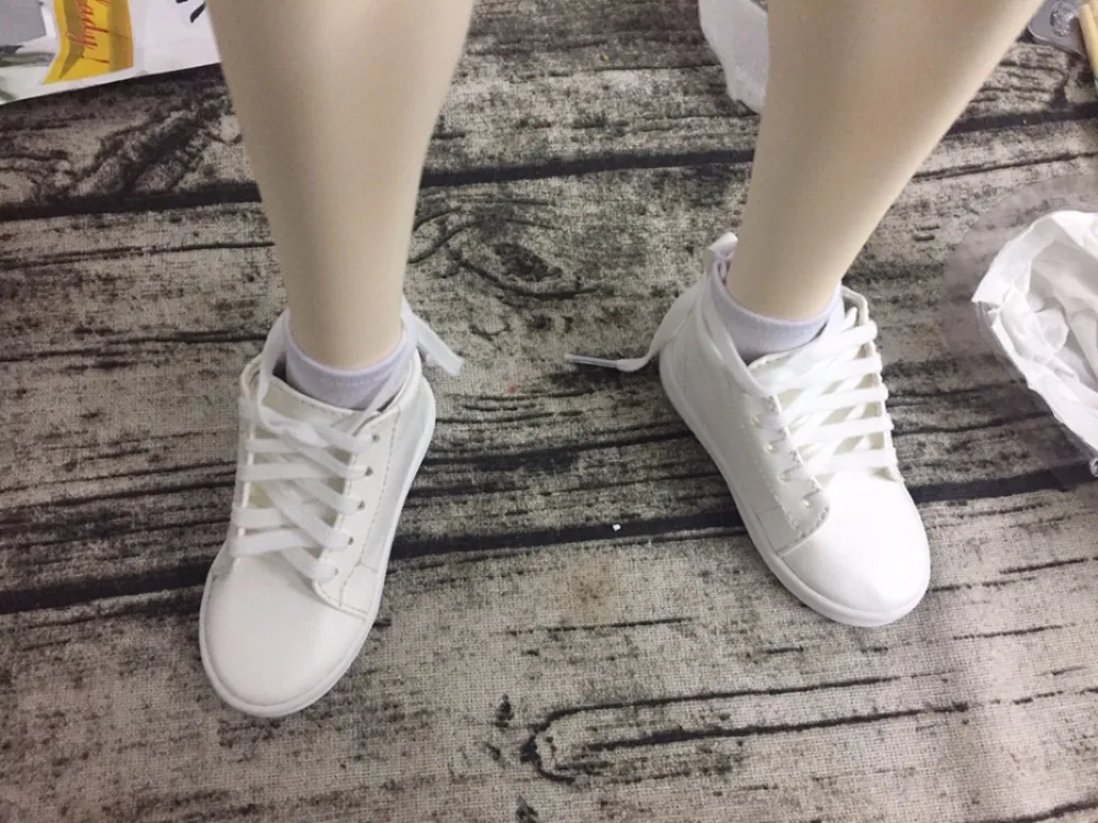 D01-P498 детские игрушки ручной работы 1/3 1/4 аксессуары для кукол BJD/SD кукольные туфли белые черные средние кроссовки спортивные сапоги 1 пара