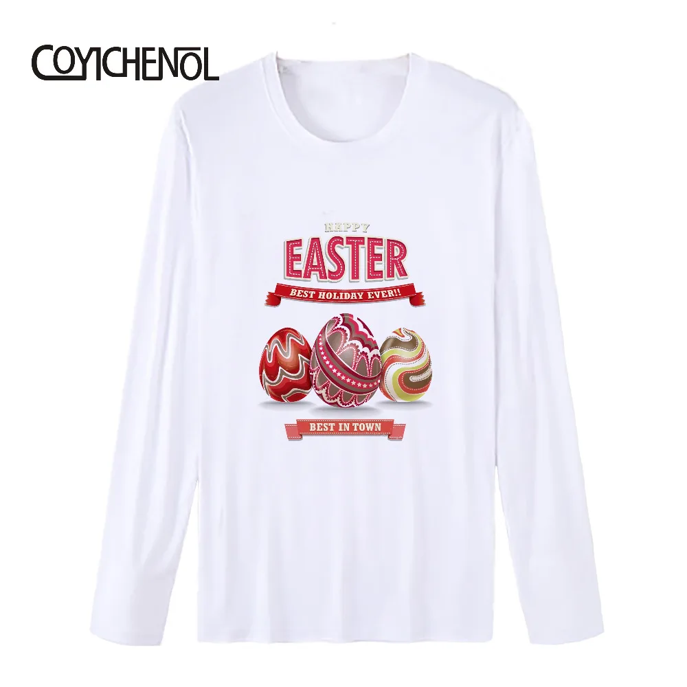 Весенне осенняя Футболка с принтом пасхального кролика женские модельные