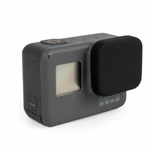 Мягкая силиконовая защитная крышка для объектива для Go pro Hero 7 6 5 Защитная крышка для камеры для Go pro 7 6 5 Аксессуары для экшн-камеры - Цвет: Black