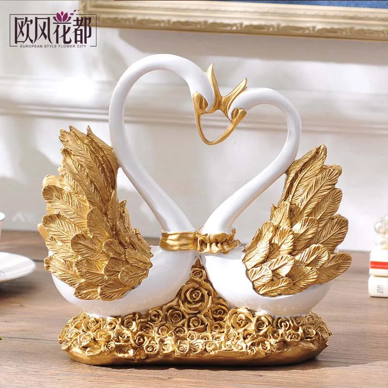 Украшение для гостиной украшение дома влюбленные лебеди винный шкаф изделия из
