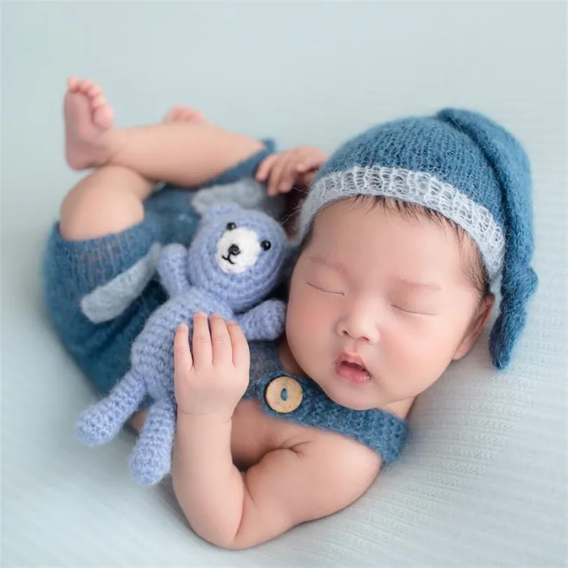 Пушистый трикотажный тканевый фон для фотосъемки новорожденных вязаное одеяло