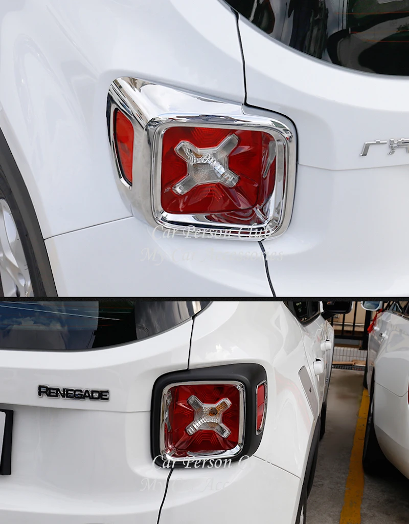 Задний светильник, крышка, задний светильник, s панель, рамка для Jeep Renegade- ABS, хромированная наклейка, аксессуары для стайлинга автомобилей