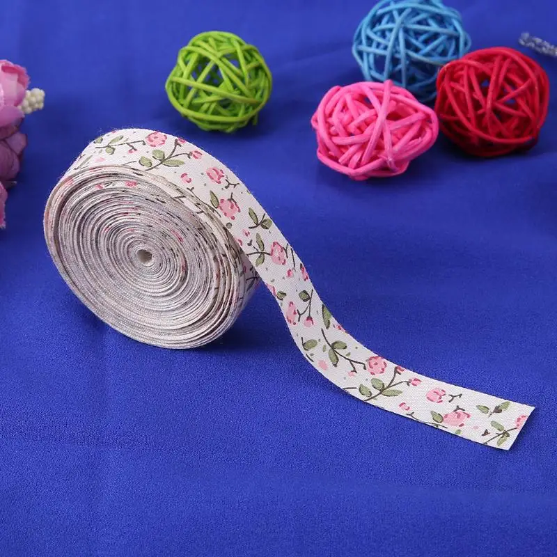 5 ярдов хлопчатобумажная ленты с цветами Одежда лента DIY ручной работы Hairbow бантом