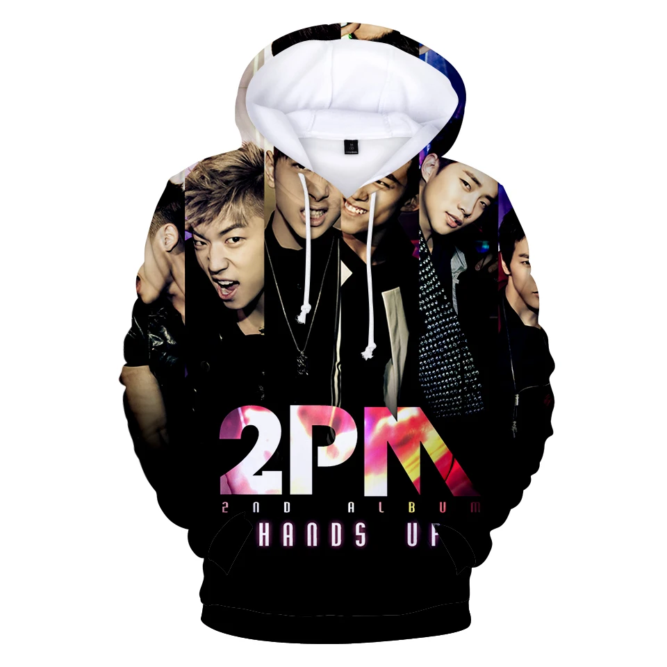 Фото Новинка флисовый свитшот с принтом сердца/имени члена Kpop 2pm для фанатов Новинка флисовый свитшот с принтом сердца/имени члена Kpop 2pm для фанатов