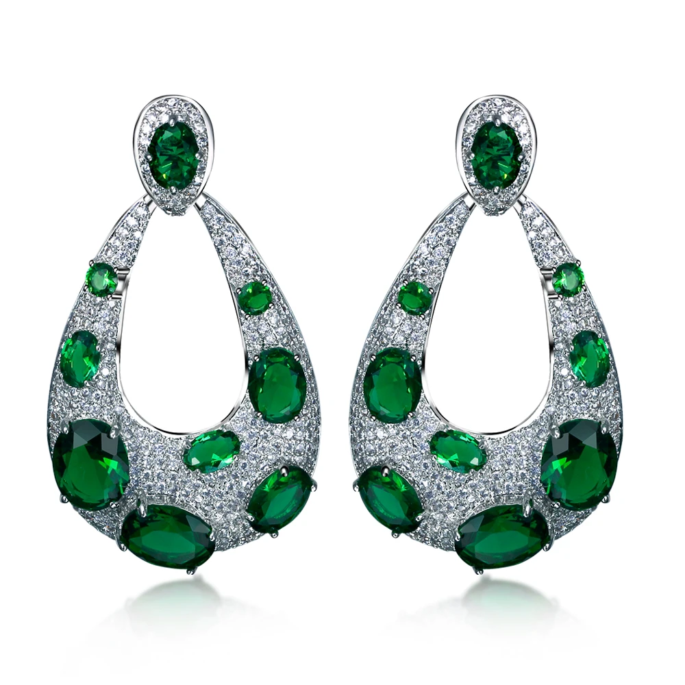 Серьги капли белого цвета с кубическим цирконием AAA вечерние серьги для женщин