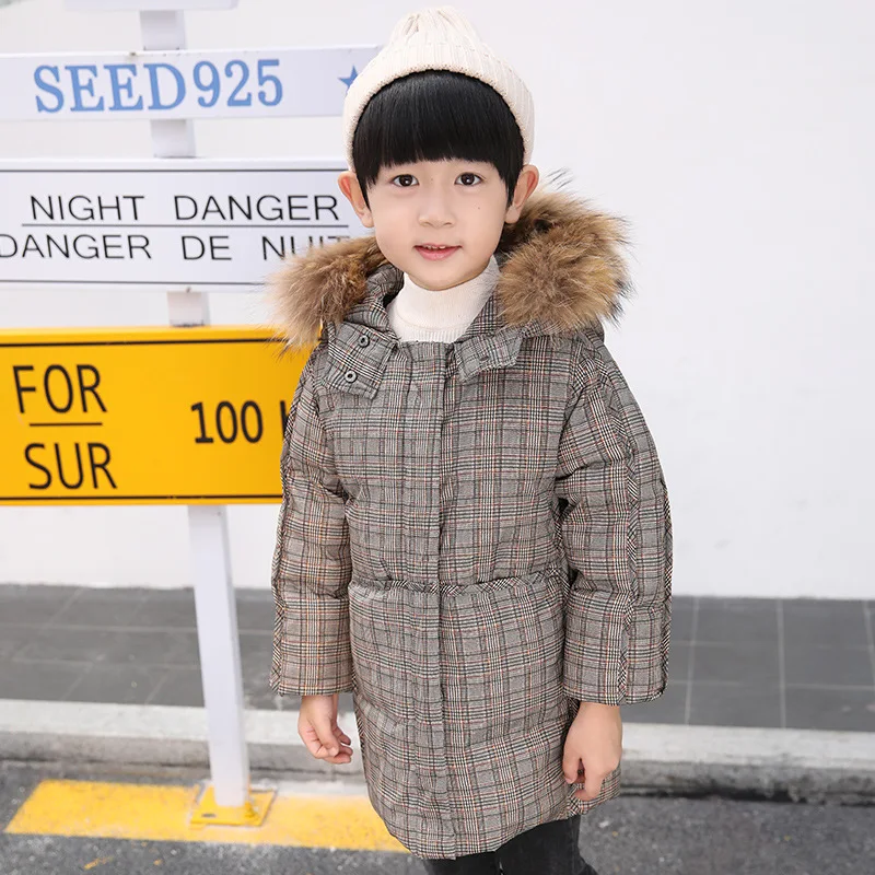 2018 зимние куртки Детская куртка с капюшоном для мальчиков русские пальто
