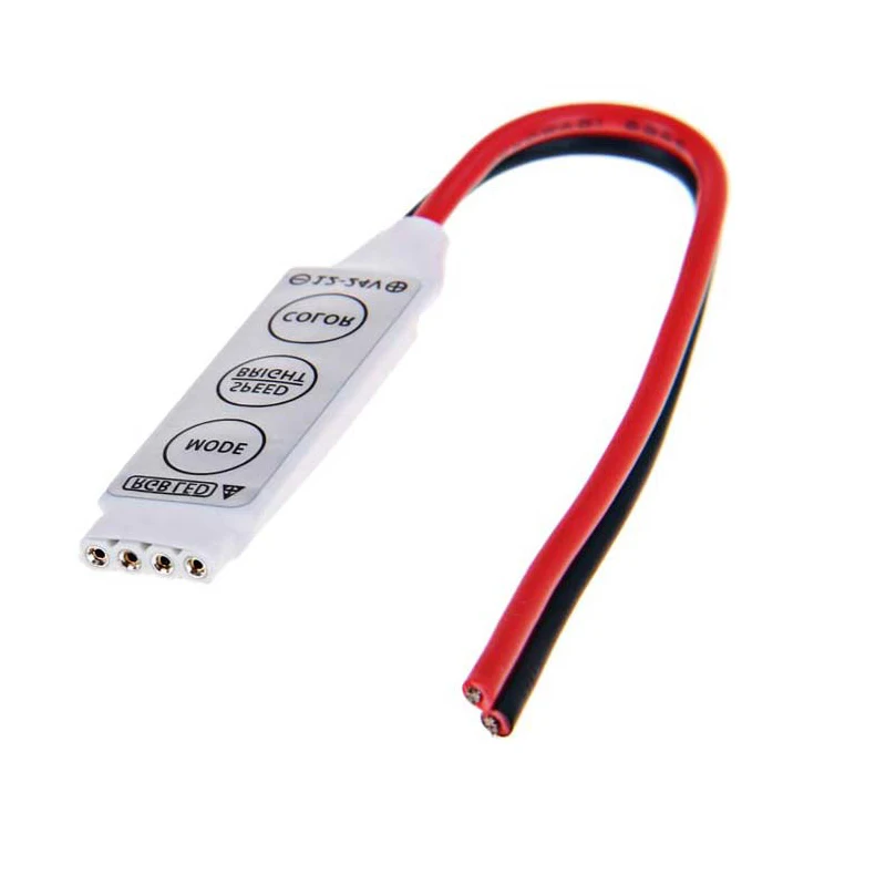 Мини Led RGB контроллер DC12V 3 ключа диммер переключатель для 5050 3528 Светодиодные
