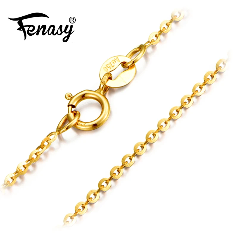 FENASY 1 5 г Подлинная 18 К желтая цепь из розового золота стоимость чистый колье