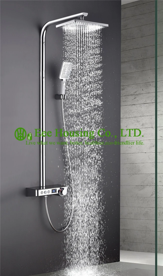 Термостатический смеситель для душа латунные 38 градусов хромированная отделка