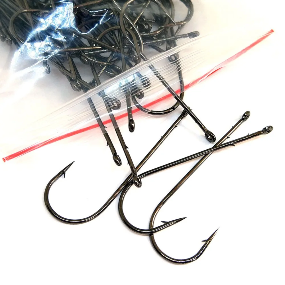 50 шт. рыболовный крючок с прямым хвостовиком приблизительный #2/0 большой