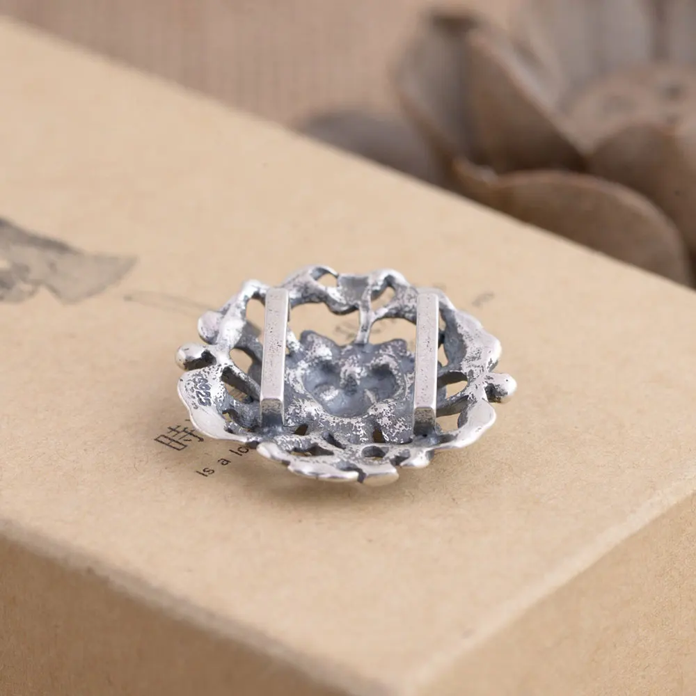 Кулон в виде цветка из серебра 925 пробы 100% пробы|thai silver pendant|pendants for womensilver flower pendant |