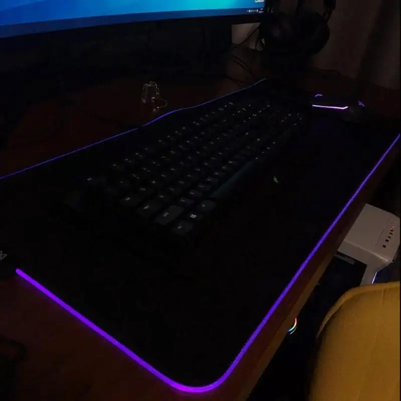 RGB игровой коврик для мыши USB большой коврик amer компьютерный коврик для мыши светодиодный светящийся большой цветной коврик для игровой клавиатуры