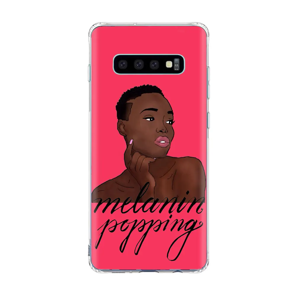 Melanin Poppin queen чехол для телефона samsung S10 E S9 S8 Plus S7 A70 A30 чехол для Galaxy A30 A50 черный волшебный мягкий чехол из ТПУ для девочек - Цвет: TPU D1185