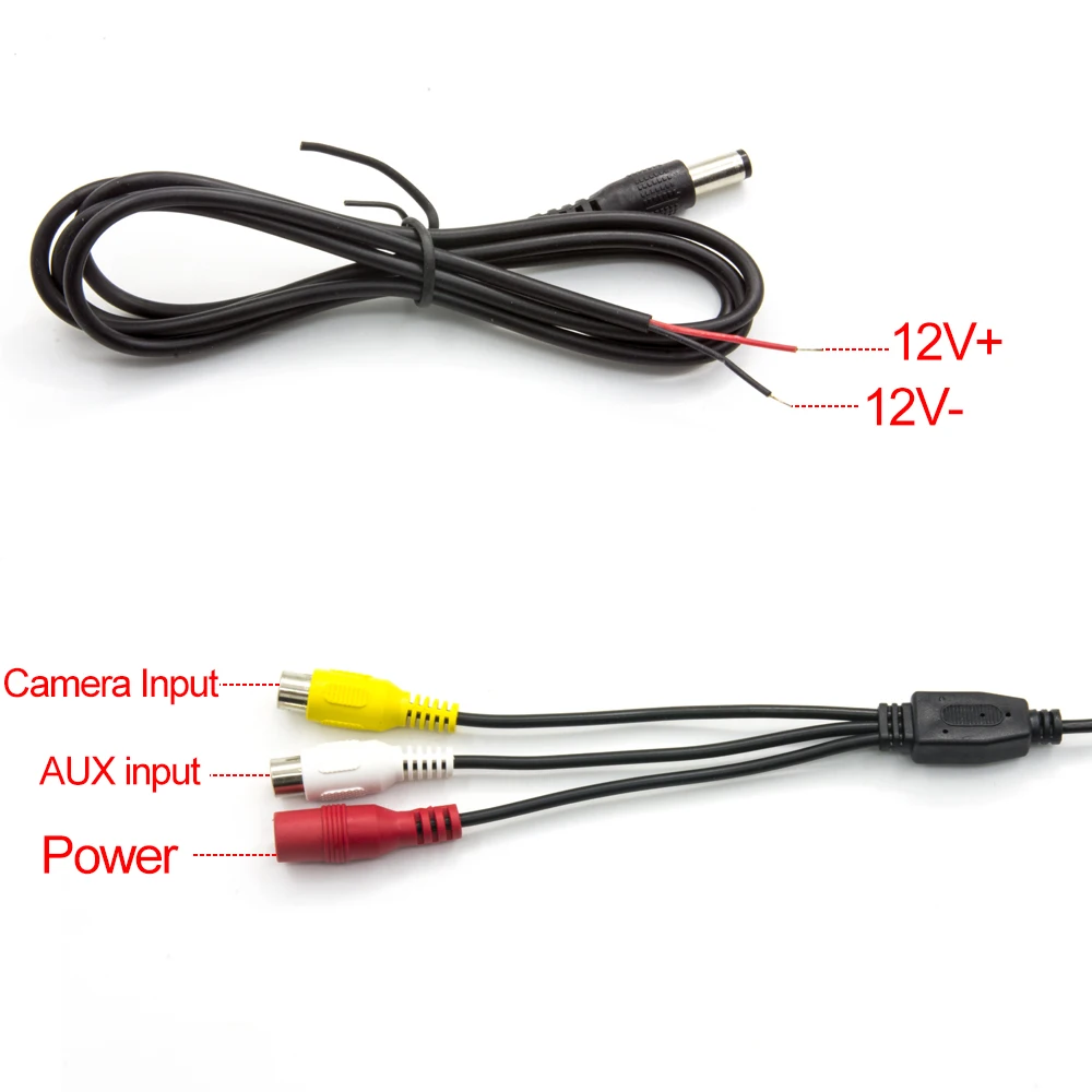 Owtosin " цифровой цветной TFT 800*480 lcd Автомобильный парковочный зеркальный монитор для камеры заднего вида Система помощи при парковке 2 видео вход