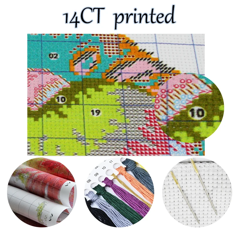 JOY SUNDAY Needlework DIY DMC Cross stitch Sets For Embroidery kit Spend the day home decoration Counted Cross-Stitching | Дом и сад