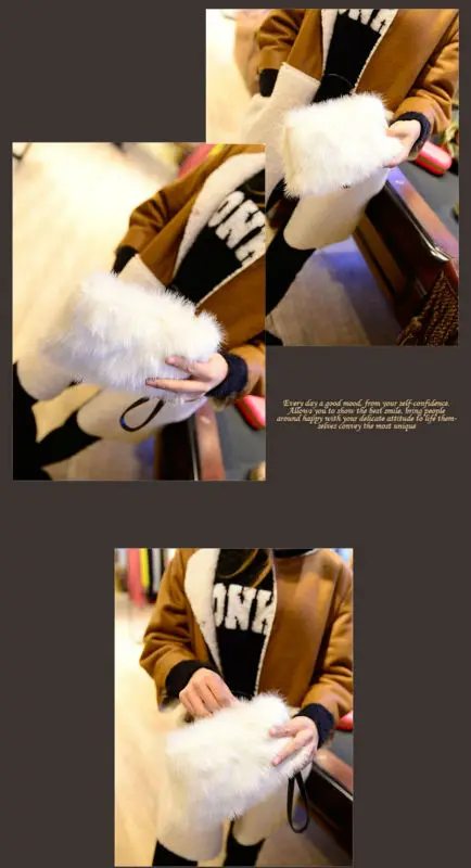 Женский кошелек Модный женский зимний плюшевый пушистый клатч из искусственного