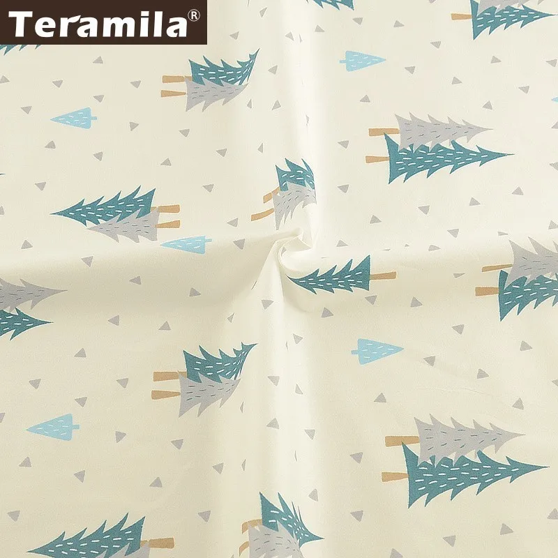 Teramila Telas Trees дизайн 100% хлопчатобумажная саржевая ткань измерительная сделай сам