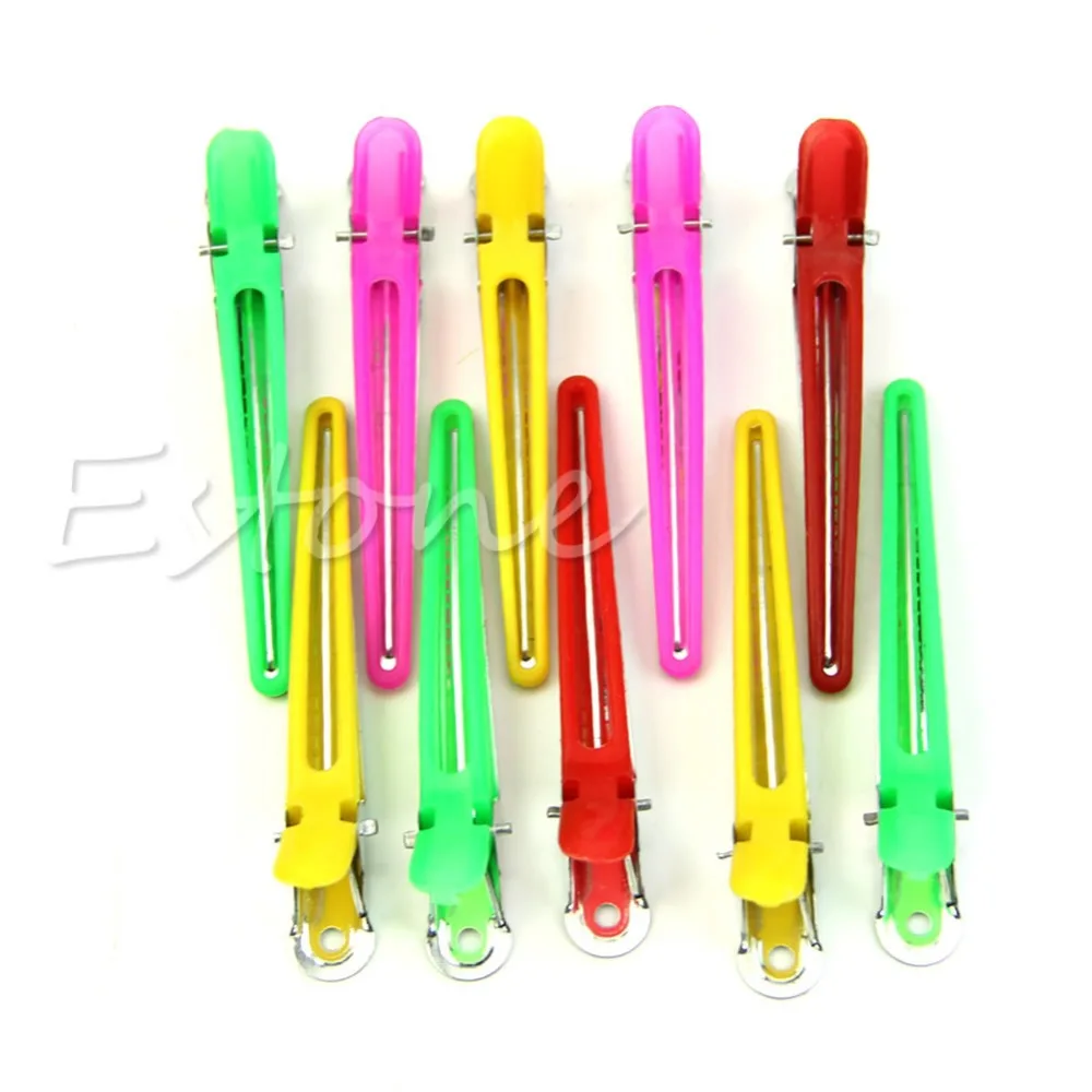 Новинка 10 шт. цветные зажимы для парикмахерских секций парикмахерской зажим