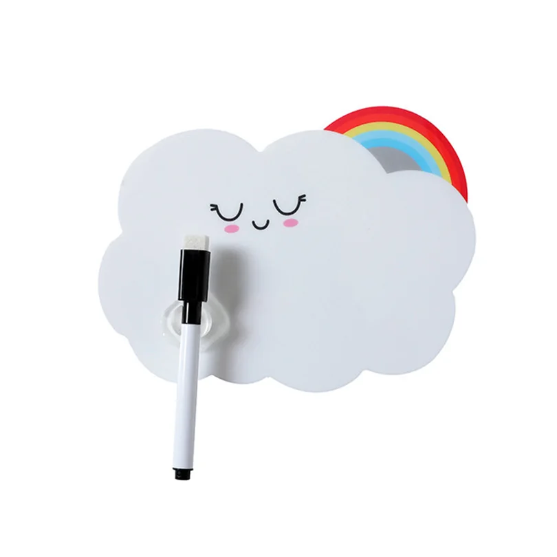 Cloud Магнит на холодильник, креативная доска для сообщений, многоразовая памятка с ручкой, мультяшная декоративная наклейка на холодильник, заметки EFC031 - Цвет: Cloud
