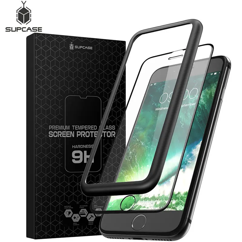 SUPCASE для iPhone 7/8 Plus 5 "с защитой от царапин Премиум 3D изогнутые края защита экрана