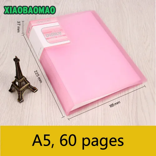 А5, 20 страниц/30 страниц/40 страниц/60 страниц, папка для документов, папка для сортировки файлов, практичные принадлежности для офиса и школы - Цвет: 60 Page