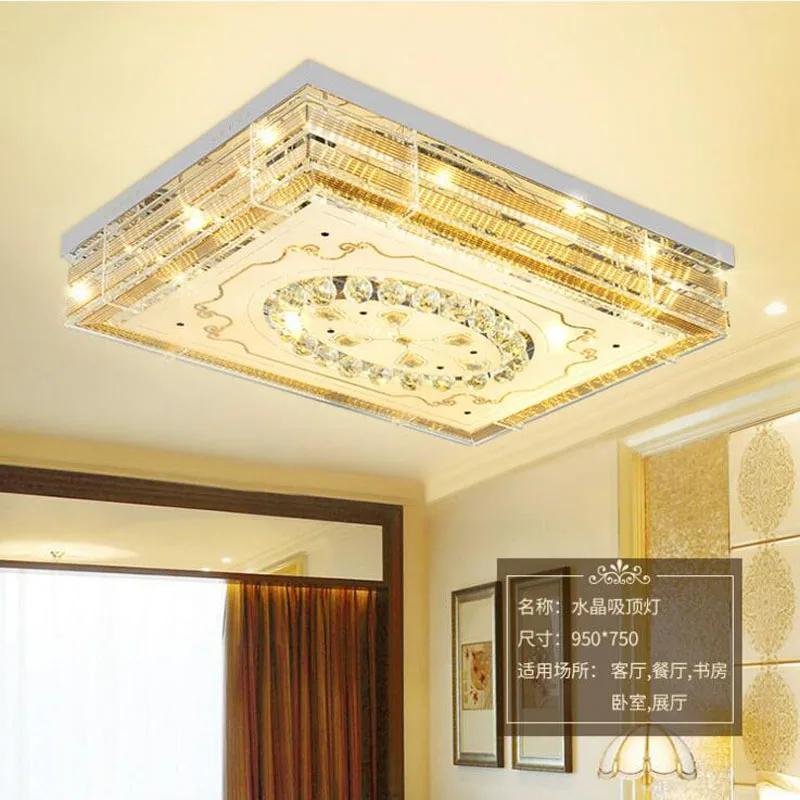 Простой потолочный светильник для гостиной домашний низковольтный хрустальный