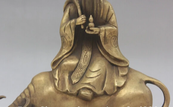 JP S0524 12&quot Chinese Taoism Brass Bull Oxen Tai Shang Lao Jun Taoist priest God Statue Discount 35% | Дом и сад