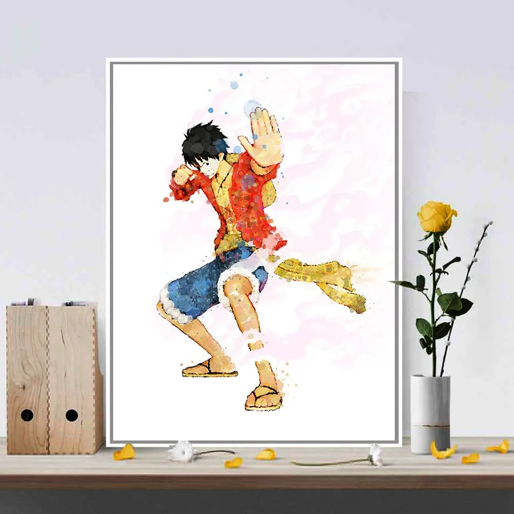 Лидер продаж оригинальный акварель морской вор Ван Луффи Аниме AModern дома