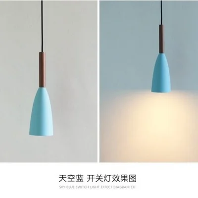 blue Современный светодиодный подвесной светильник для столовой, тройная Подвесная лампа E27, металлическая Подвесная лампа, черный подвесной светильник, кухонная лампа - Цвет корпуса: blue